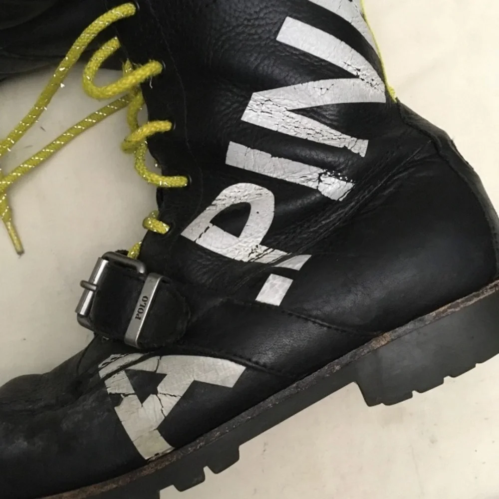 Men’s POLO RALPH LAUREN Size 10 D RANGER HI TECH ALPINE BLACK LEATHER BOOTS